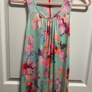 Pulse Floral Zip-Back sleeveless top